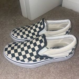 Checked platform Vans